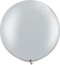 Qualatex Metallic Silver (Silber) 75cm 30" Latex Luftballons