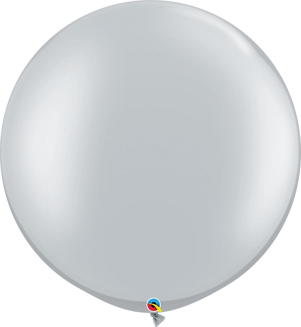 Qualatex Metallic Silver (Silber) 75cm 30" Latex Luftballons