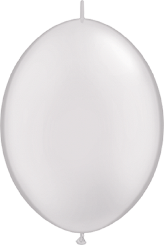 QuickLink Pearl White (Weiß) 15cm 6" Latex Luftballons Qualatex