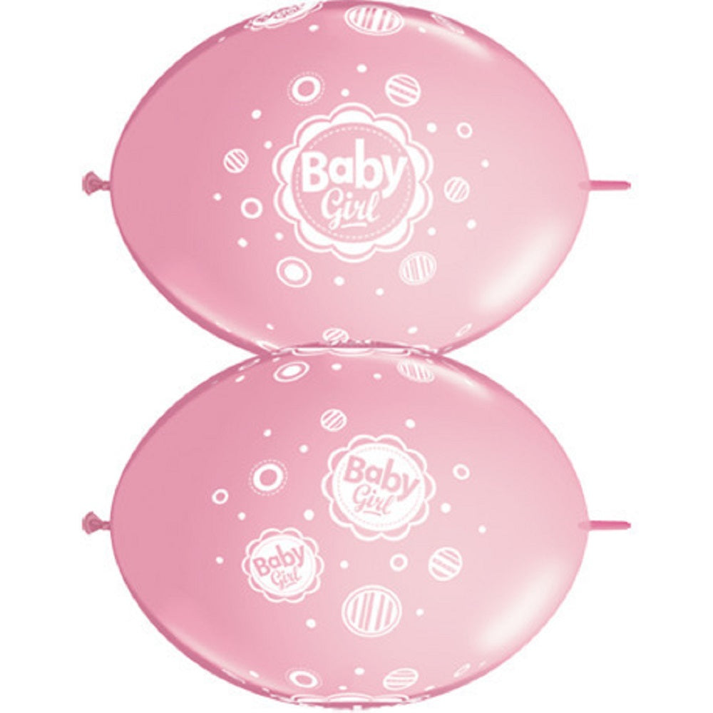 QuickLink Baby Girl 30cm 12" Latex Luftballons Qualatex