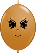 QuickLink Luftballons Feminine Face Fashion Mocha Brown - 15cm