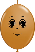 QuickLink Masculine Face Mocha Brown 30cm 12" Latex Luftballons Qualatex