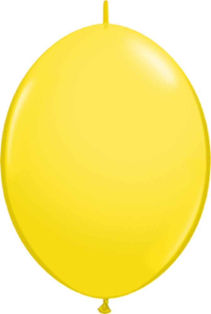 QuickLink Standard Yellow (Gelb) 15cm 6" Latex Luftballons Qualatex