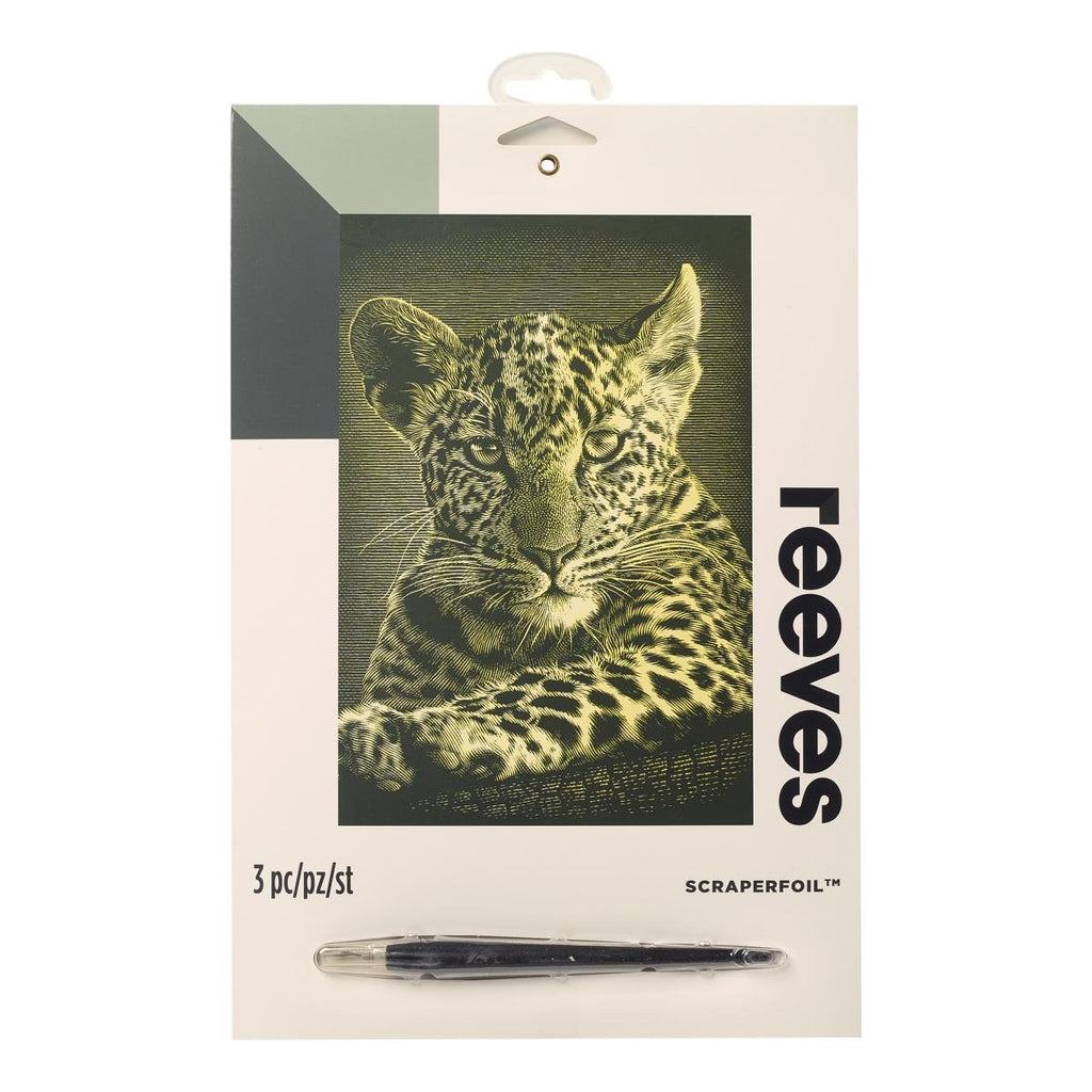 Reeves  Gravurfolien Gold Leoparden Portrait