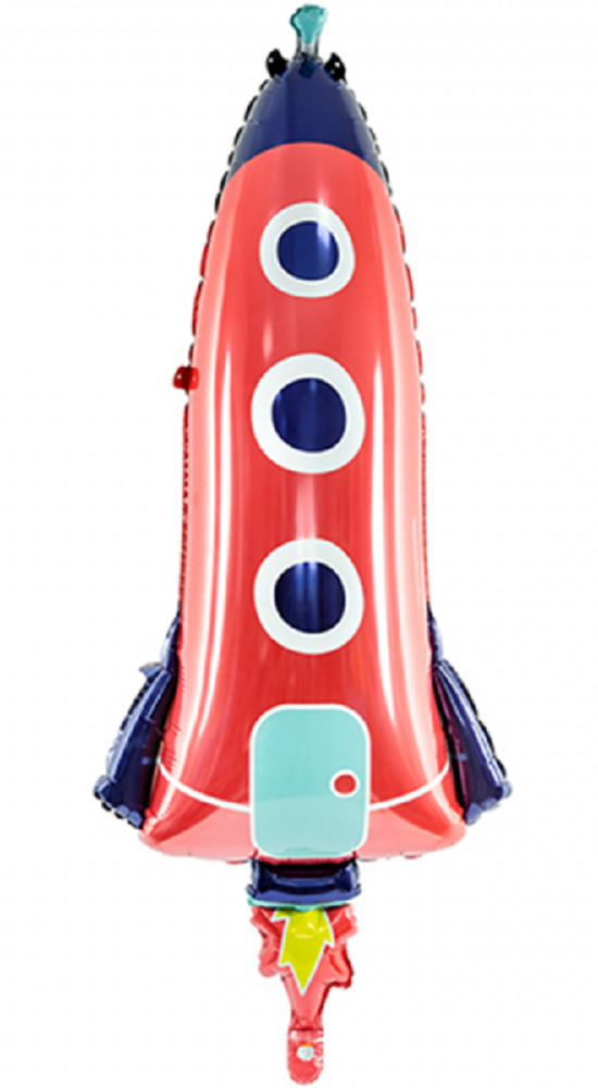 Rakete Folienballon 115cm 45,5"