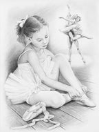 Reeves Skizzieren nach Zahlen Ballerina