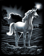 Reeves Kratzbild Silber Einhorn