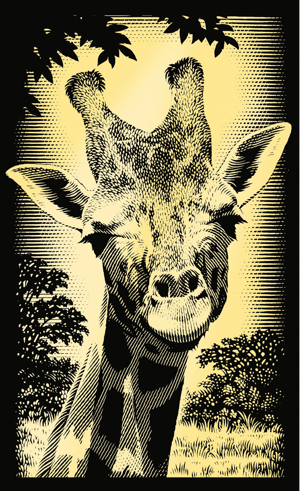 Reeves Mini Gravurfolien Gold Giraffe