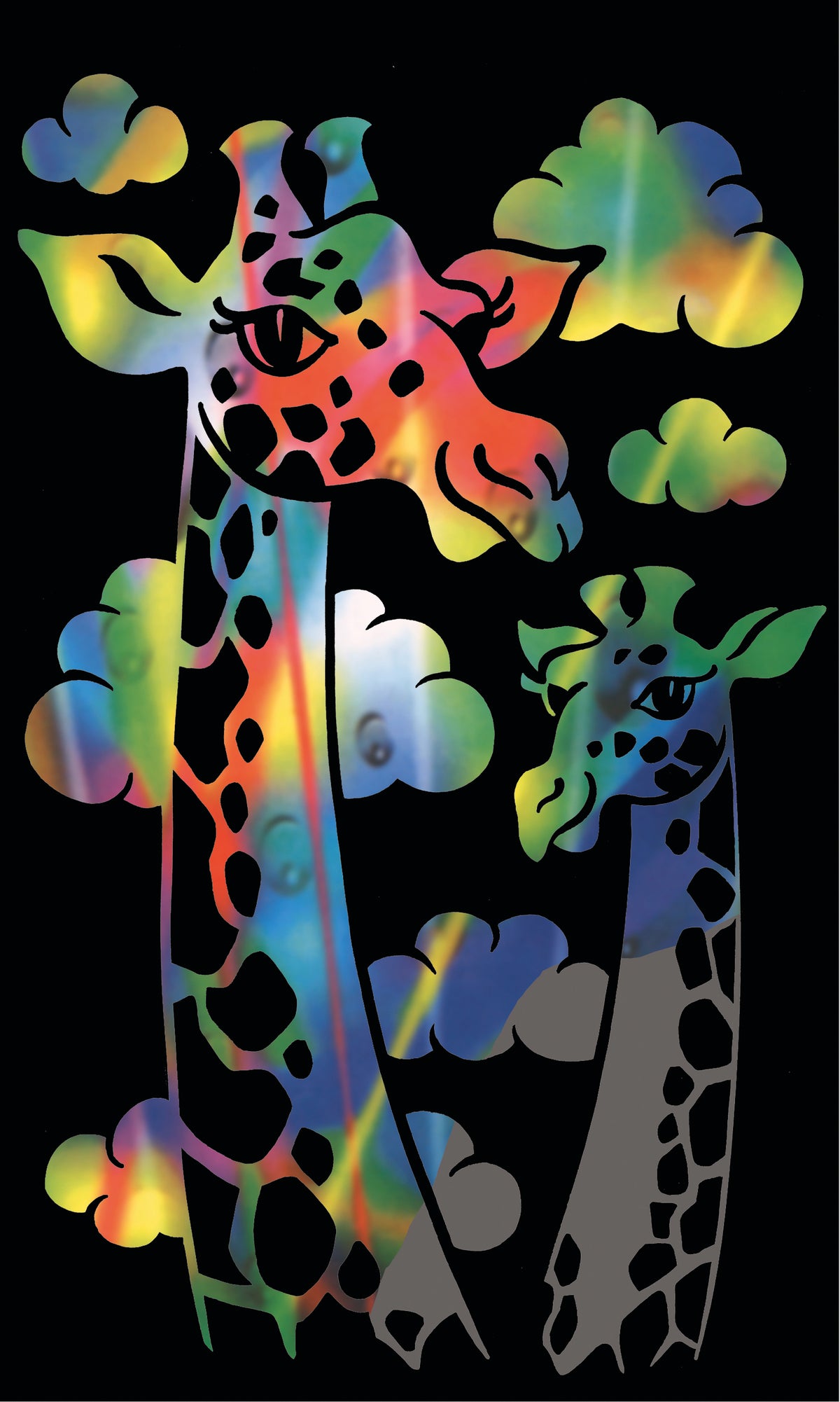 Reeves Mini Gravurfolien Regenbogen Giraffe