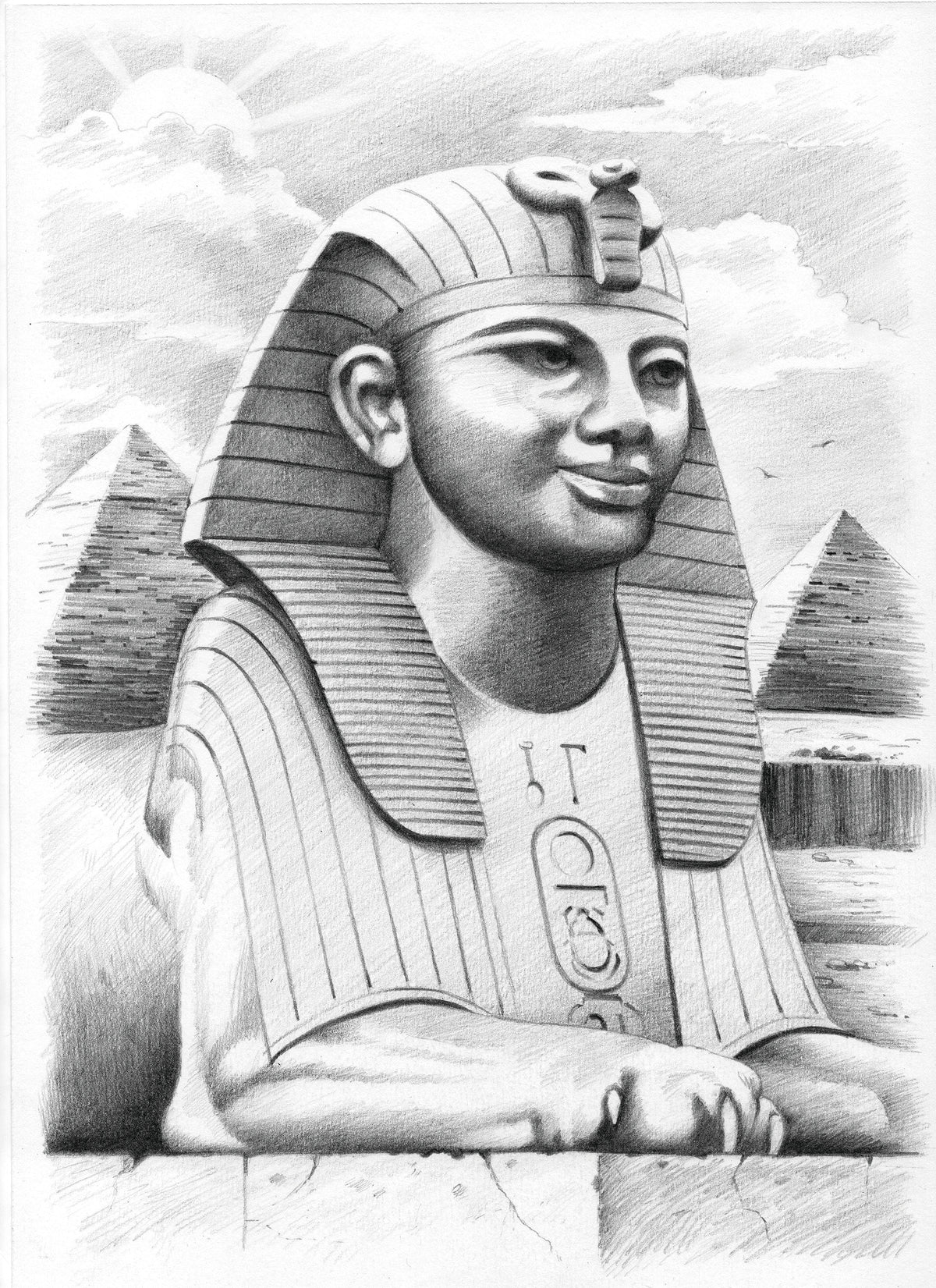 Reeves Skizzieren nach Zahlen Sphinx