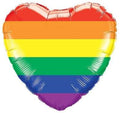 Regenbogen Herz Folienballon 46cm 18"