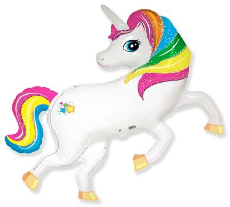 Regenbogen Einhorn Folienballon 105 x 101cm