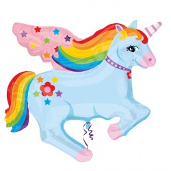 Regenbogen Einhorn Folienballon 71 x 71cm