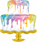 Regenbogen Torte Folienballon - 99cm