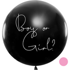 Riesenballon Boy or Girl Konfetti Pink 100cm 36" Latex Luftballon