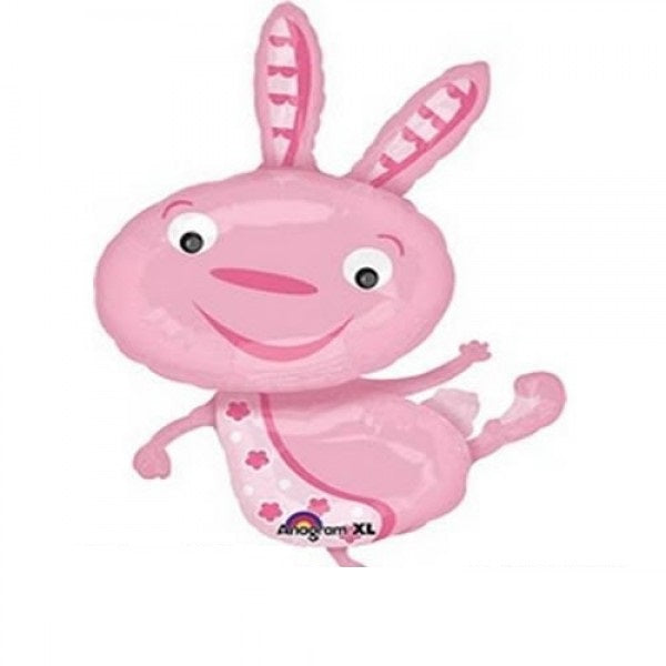 Rosa Hase Bunny Folienballon 81cm 32"