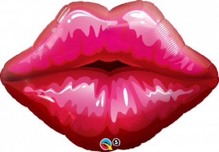 Rote Lippen / Mund Folienballon - 76cm 30''