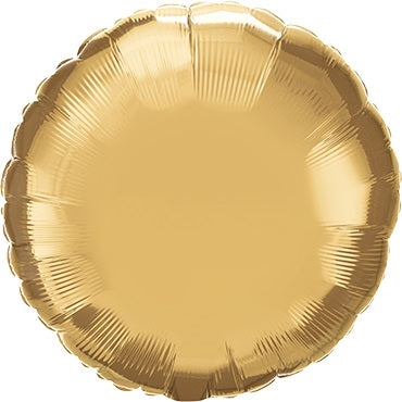 Rund Chrome Gold Folienballon 45 cm 18 Inch