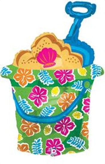 Sandeimer mit Blumen Folienballon 86cm 34"