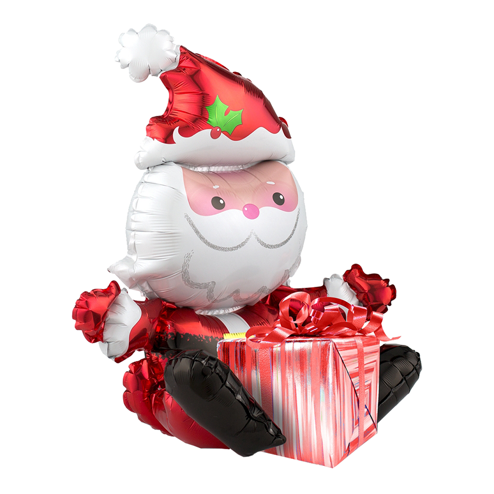 Santa Weihnachtsmann Sitting Multi-Ballon Folienballon für Luftfüllung - 53 x 48cm