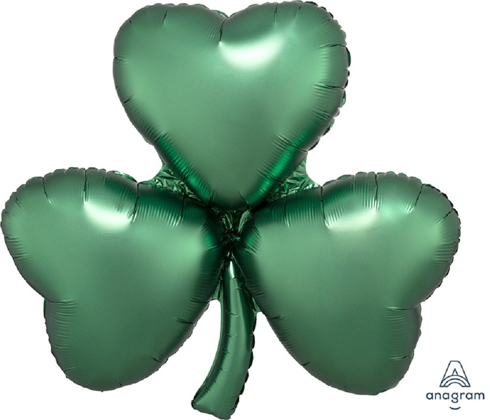 Satin Emerald Kleeblatt Folienballon 71cm 28"