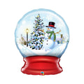 Schneekugel mit Weihnachtsdorf und Schneemann Folienballon 91cm 36 Inch