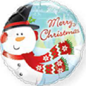 Schneemann Merry Christmas Folienballon - 46cm 18''