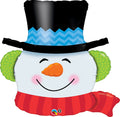 Schneemann Kopf Folienballon - 90cm 35"