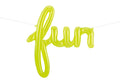 Schriftzug Folienballon Set lime green FUN 69 x 74cm