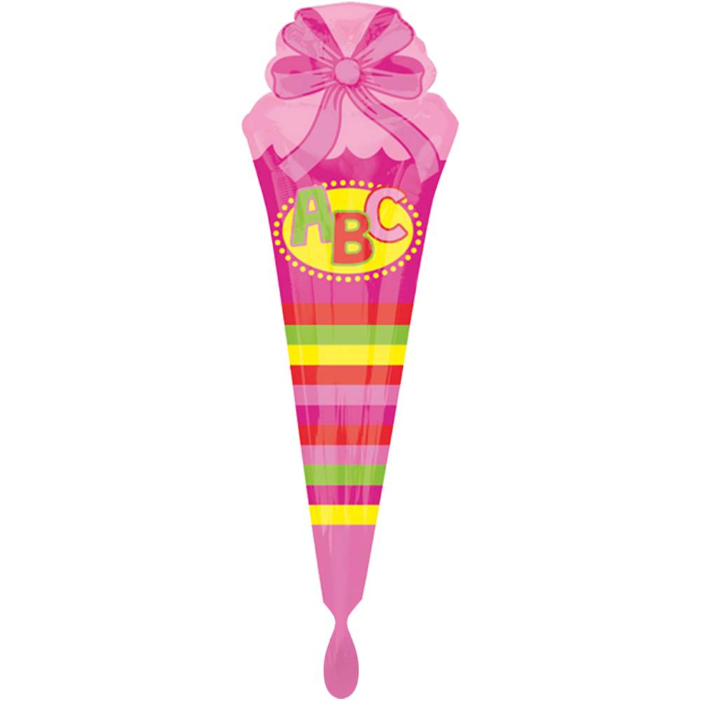 Schultüte Pink Folienballon - 111cm 43"