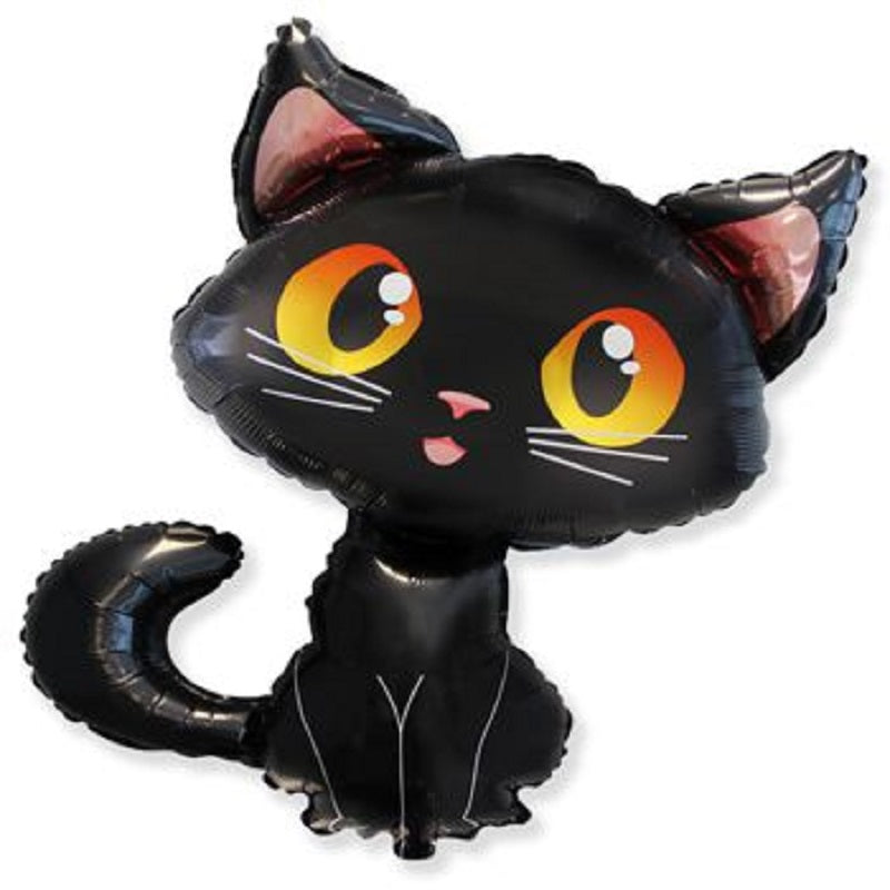 Schwarze Katze Folienballon 83 x 90 cm