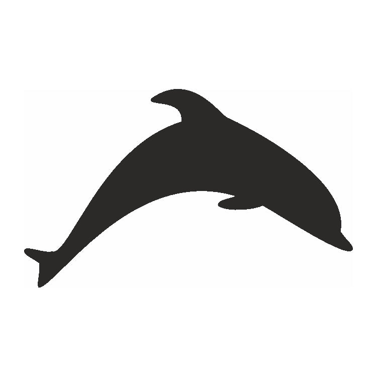Eulenspiegel Selbstklebe Schablone Delphin