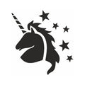 Eulenspiegel Selbstklebe Schablone Einhorn