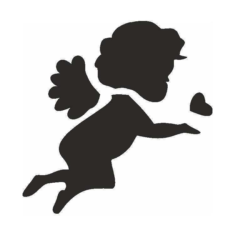 Eulenspiegel Selbstklebe Schablone Engelchen