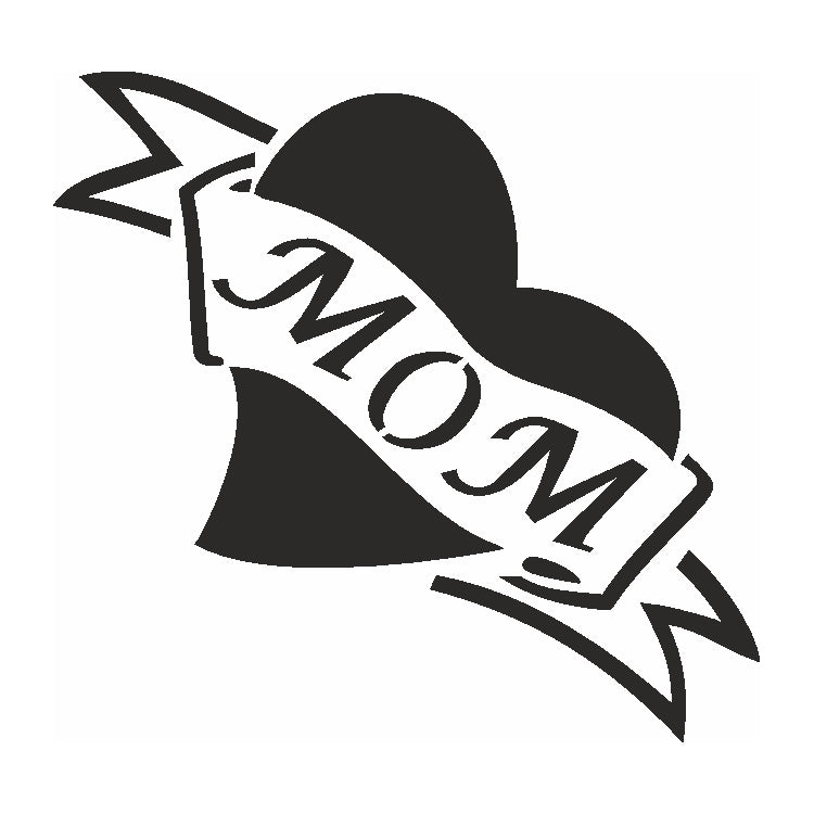 Eulenspiegel Selbstklebe Schablone Mom