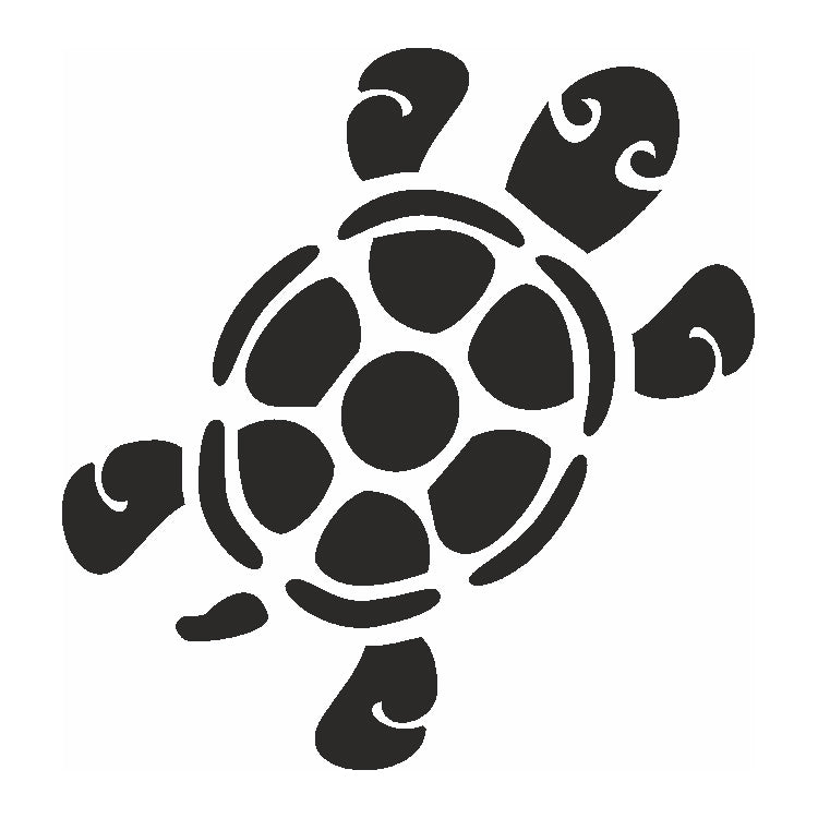 Eulenspiegel Selbstklebe Schablone Schildkröte