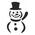 Eulenspiegel Selbstklebe Schablone Schneemann