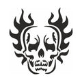Eulenspiegel Selbstklebe Schablone Skull