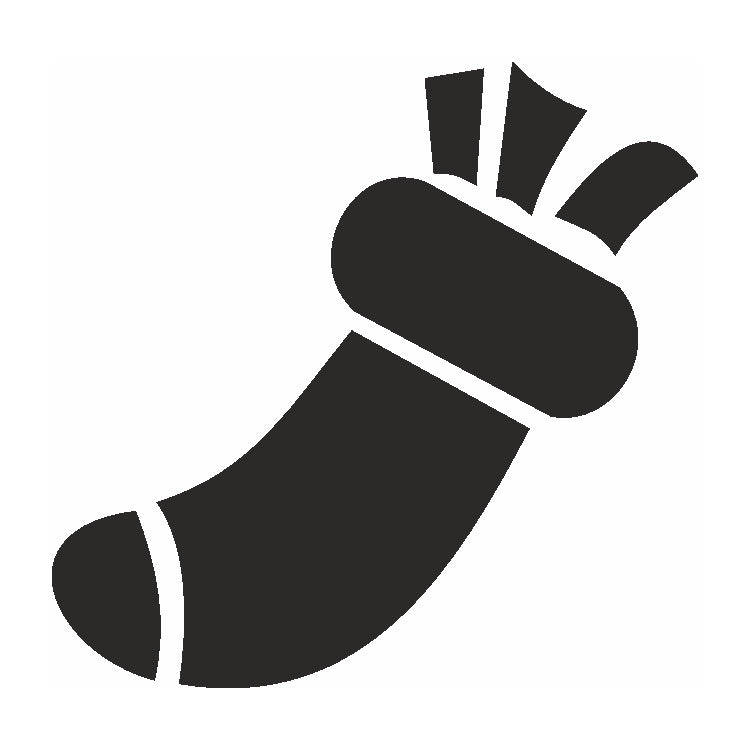 Eulenspiegel Selbstklebe Schablone Socke
