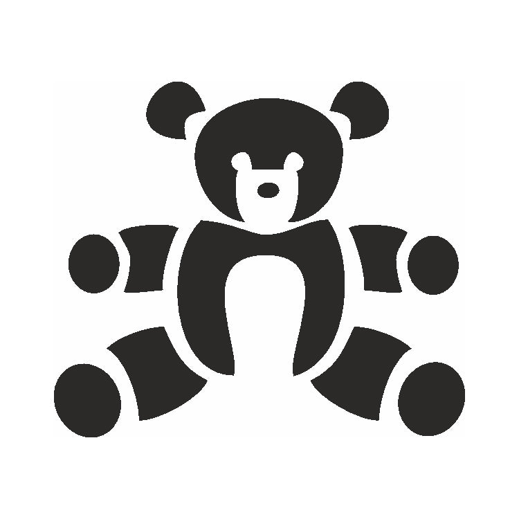 Eulenspiegel Selbstklebe Schablone Teddy