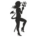 Eulenspiegel Selbstklebe Schablone Teufelin