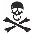 Eulenspiegel Selbstklebe Schablone Totenkopf