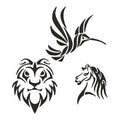 Eulenspiegel Selbstklebe Schablonen Set Tribal Animals