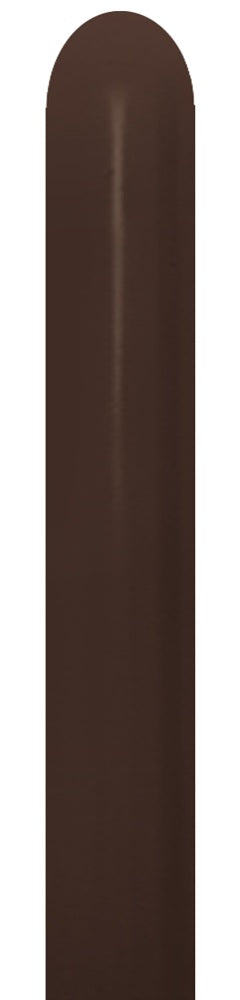 Sempertex 076 Fashion Chocolate Brown 360S Nozzle up Modellierballons Braun