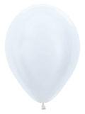 Sempertex 405 Satin Pearl White (Weiß) 30cm 12" Latex Luftballons