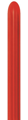Sempertex 515 Metallic Red 260S Nozzle up Modellierballons Rot