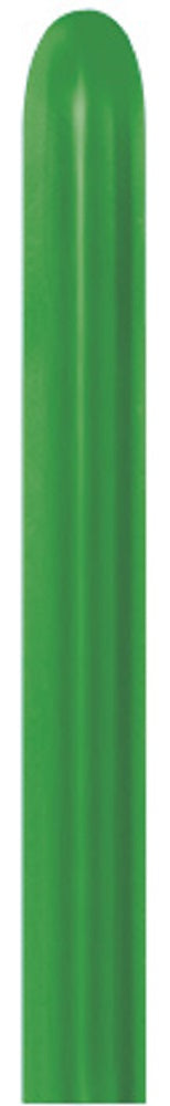 Sempertex 530 Metallic Green 260S Nozzle up Modellierballons