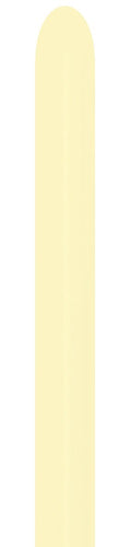 Sempertex 620 Pastel Matte Yellow 260S Nozzle up Modellierballons Gelb