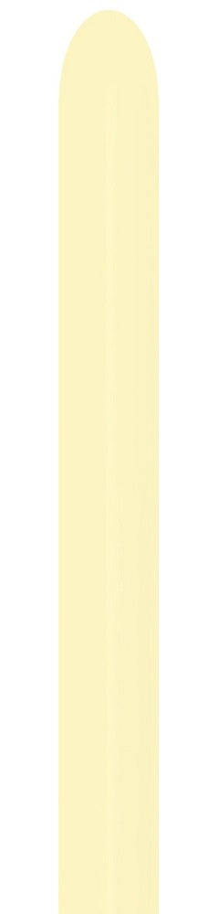 Sempertex 620 Pastel Matte Yellow 260S Nozzle up Modellierballons Gelb