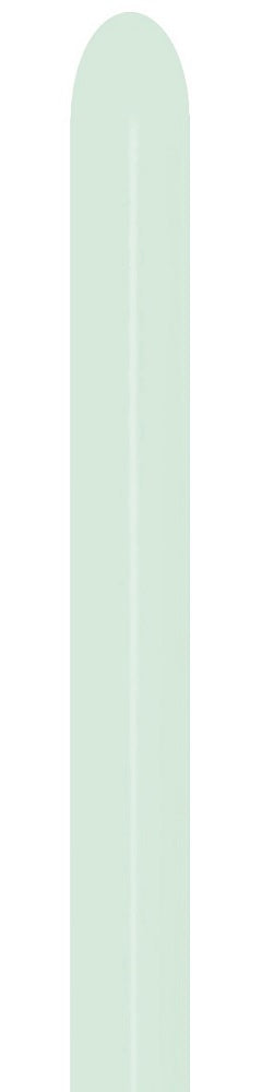 Sempertex 630 Pastel Matte Green 260S Nozzle up Modellierballons Grün